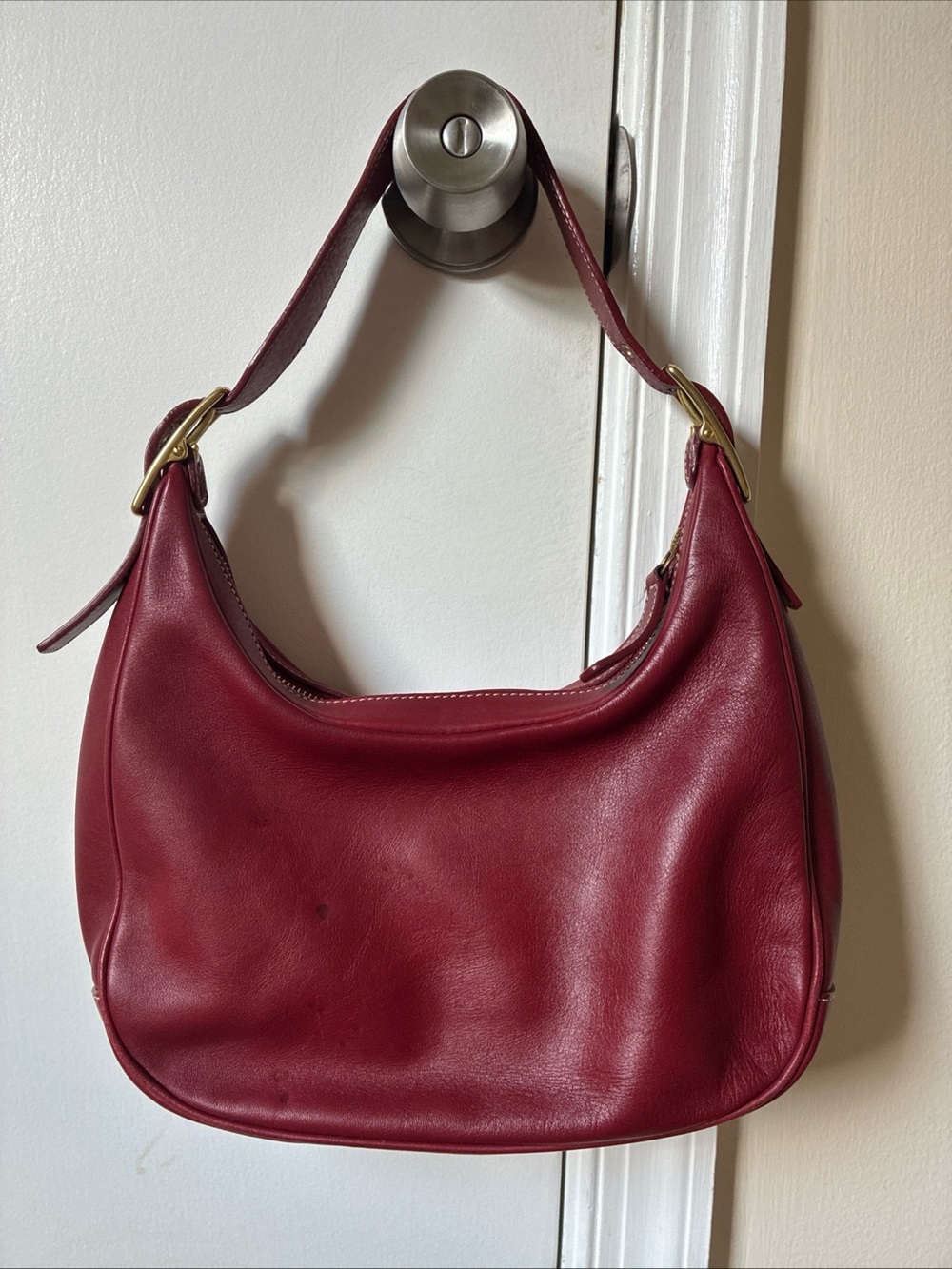 Coach vintage Legacy West Zoe J23 -9342 shoulder bag leather red - Picture 2 of 9